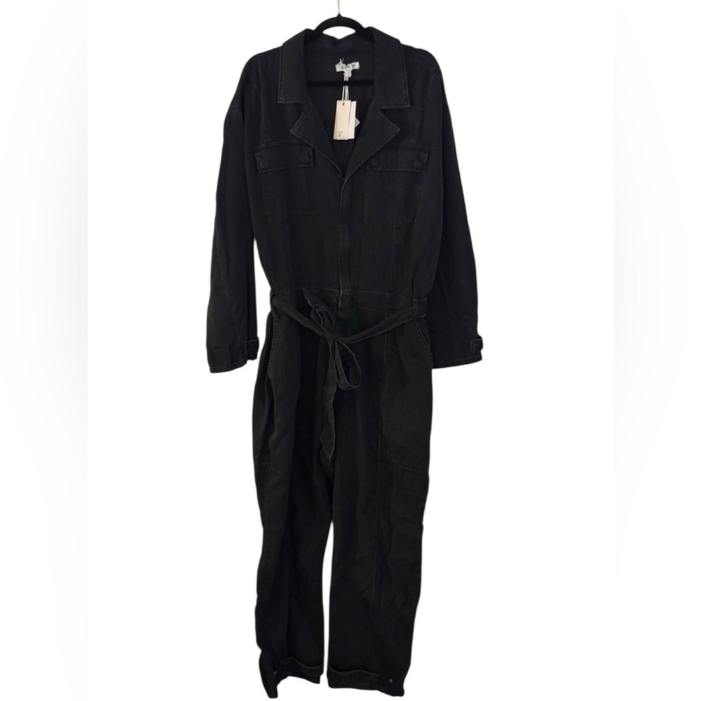 NWT Good American‎ Hourglass Tencel Jumpsuit in Black | Sz 2X (GA 6) - Picture 2 of 13